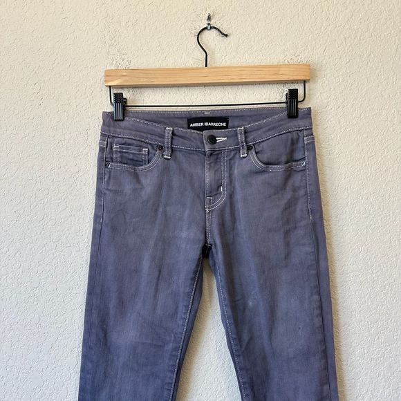 AMBER IBARRECHE x UNIQLO Printed Low-Rise Skinny Jeans in Grey - Picture 5 of 12